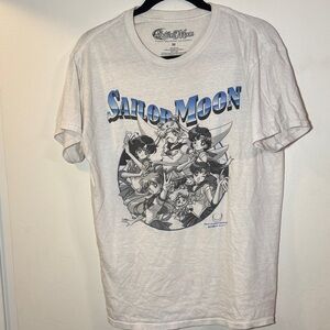 Anime Sailor Moon White Graphic T-Shirt
